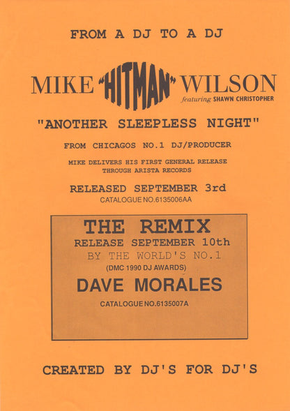 Mike "Hitman" Wilson Featuring Shawn Christopher : Another Sleepless Night (12", Single)