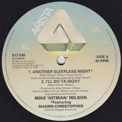 Mike "Hitman" Wilson Featuring Shawn Christopher : Another Sleepless Night (12", Single)