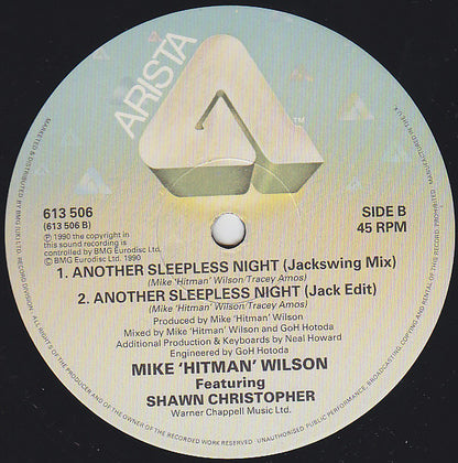 Mike "Hitman" Wilson Featuring Shawn Christopher : Another Sleepless Night (12", Single)