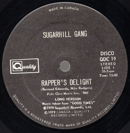 Sugarhill Gang : Rapper's Delight (12", Single, RE)