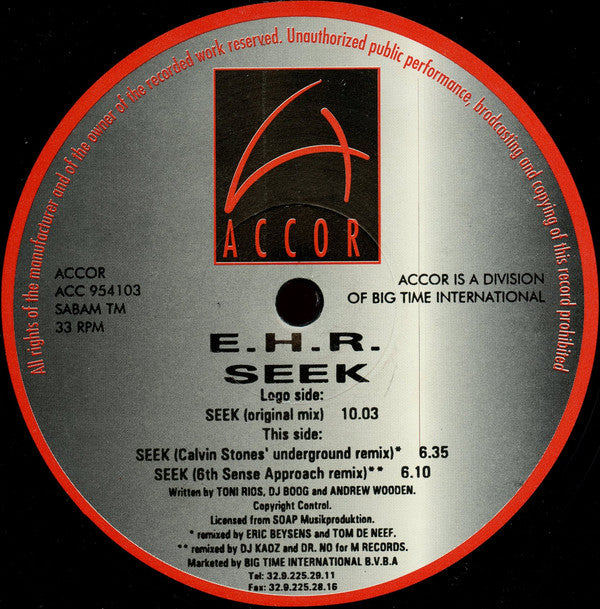 E.H.R. : Seek (12")