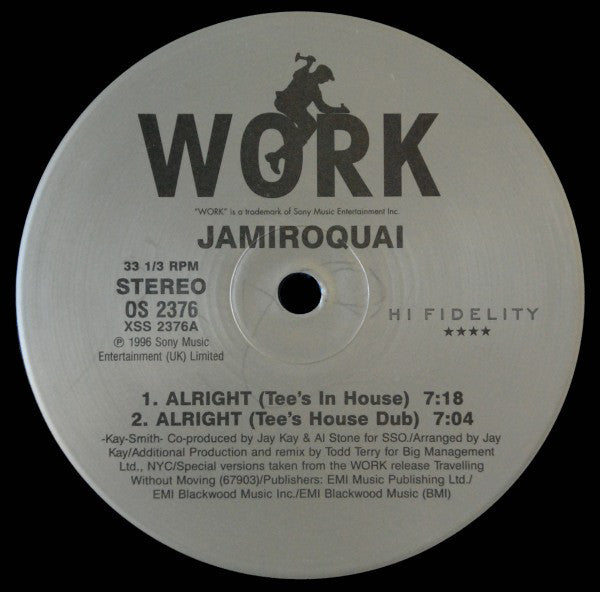 Jamiroquai : Alright (2x12", Single)