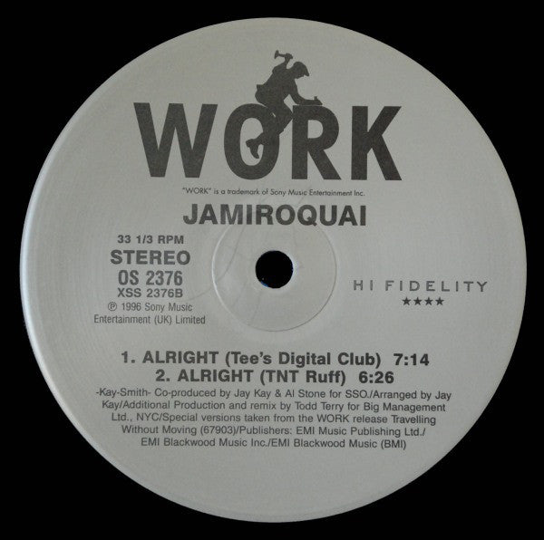 Jamiroquai : Alright (2x12", Single)