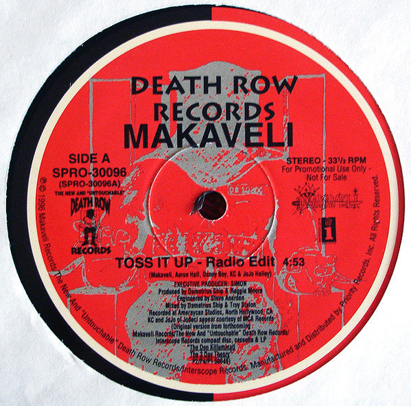 Makaveli : Toss It Up (12", Single, Promo)