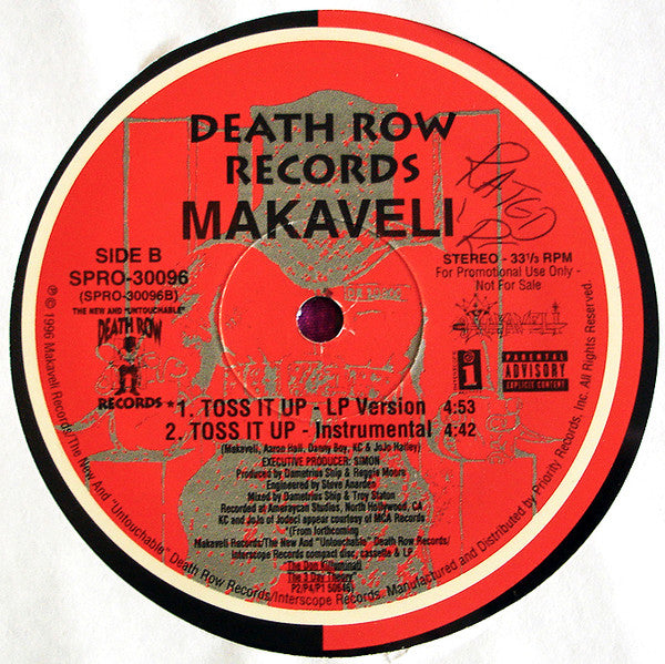 Makaveli : Toss It Up (12", Single, Promo)