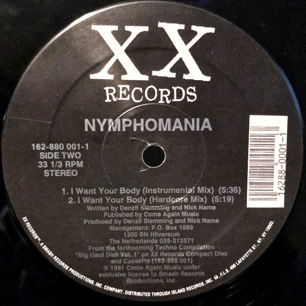 Nymphomania : I Want Your Body (12")