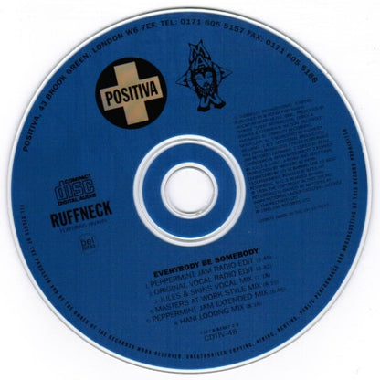 Ruffneck Featuring Yavahn : Everybody Be Somebody (CD, Single)