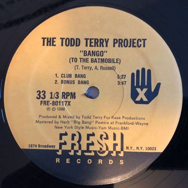 The Todd Terry Project : Bango (To The Batmobile) / Back To The Beat (12")