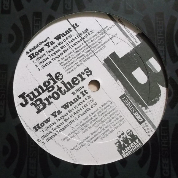 Jungle Brothers : How Ya Want It (12", Promo)