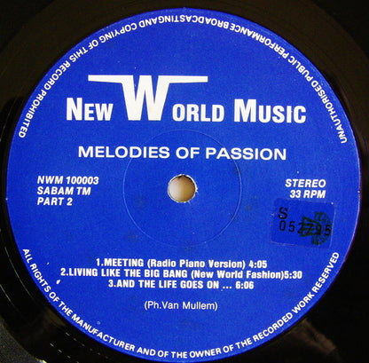 Andy On The Eve : Melodies Of Passion (12")