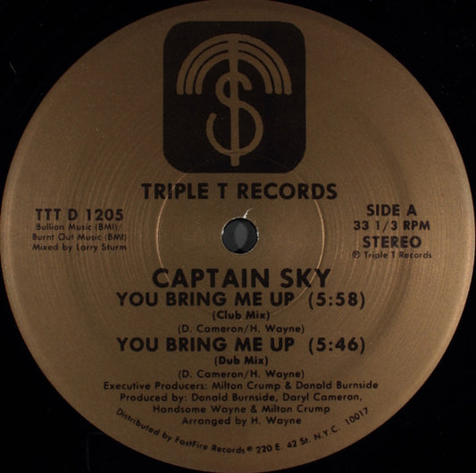 Captain Sky : You Bring Me Up (12")