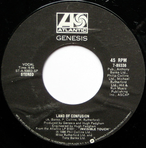 Genesis : Land Of Confusion (7", Single, Styrene, All)
