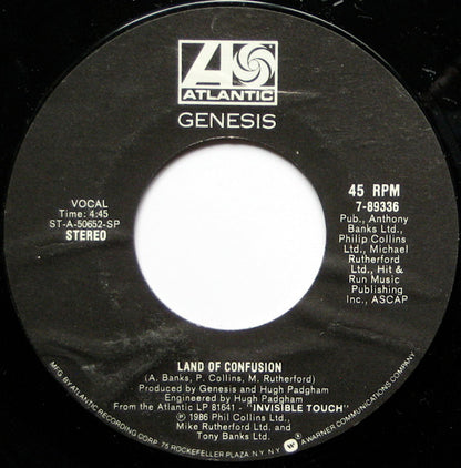 Genesis : Land Of Confusion (7", Single, Styrene, All)