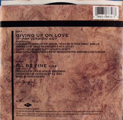 Rick Astley : Giving Up On Love (7", Single)