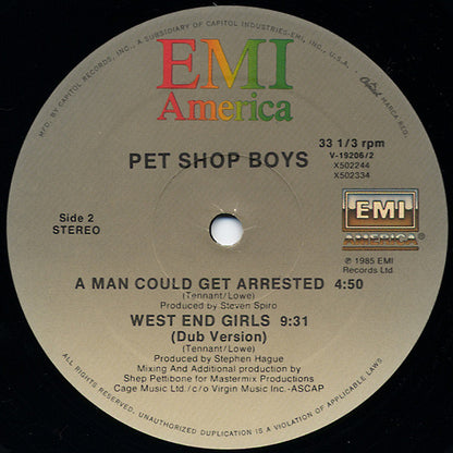 Pet Shop Boys : West End Girls (12", Single, Dan)