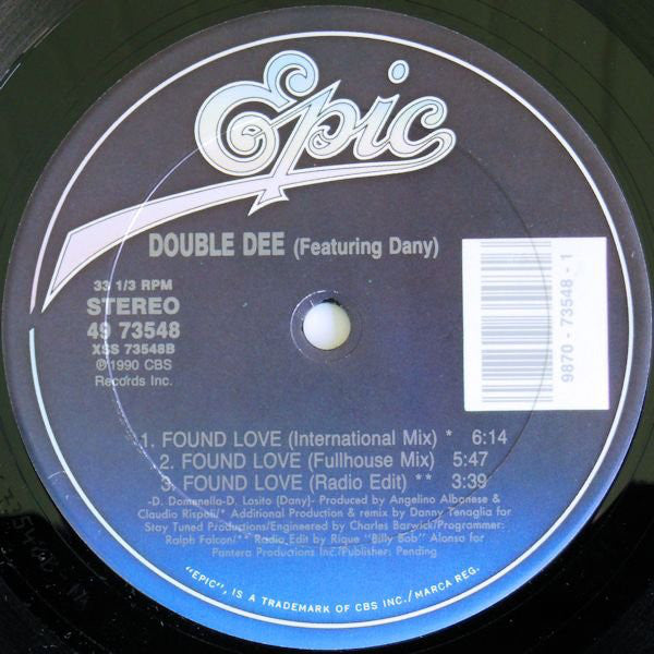 Double Dee Featuring Dany : Found Love (12")