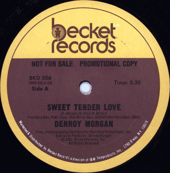 Denroy Morgan : Sweet Tender Love (12", Promo)