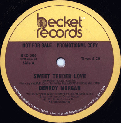 Denroy Morgan : Sweet Tender Love (12", Promo)