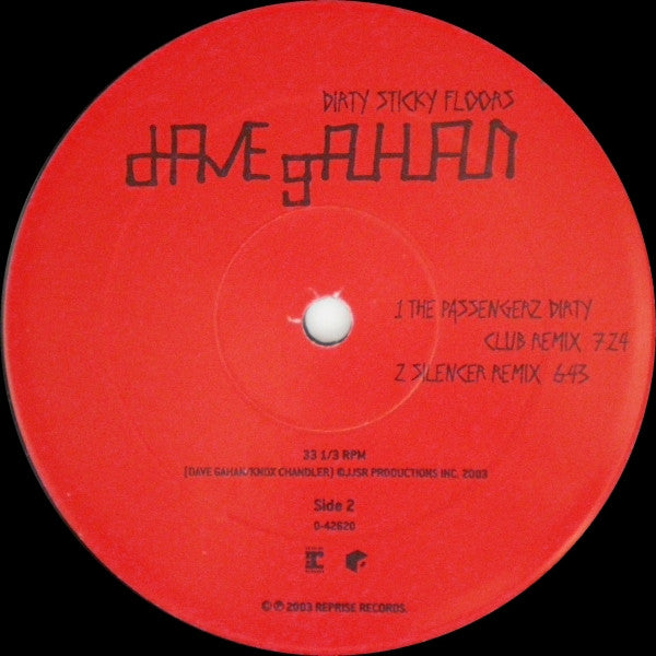 Dave Gahan : Dirty Sticky Floors (2x12")