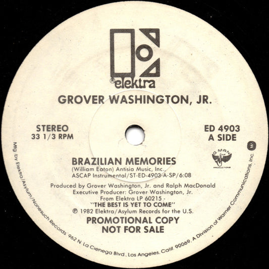 Grover Washington, Jr. : Brazilian Memories (12", Promo)