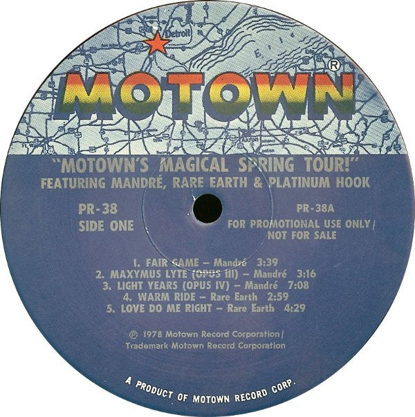Mandré, Rare Earth & Platinum Hook : Motown's Magical Spring Tour! (LP, Comp, Promo, Smplr)