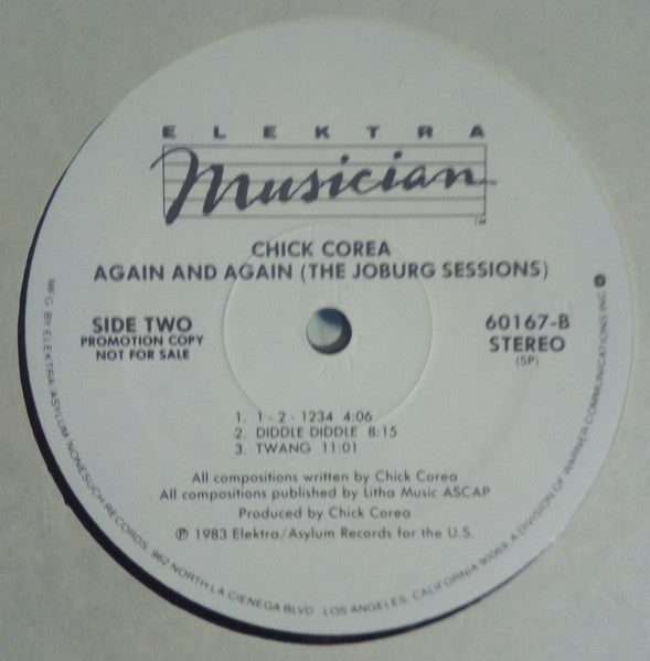 Chick Corea : Again And Again (The Joburg Sessions) (LP, Album, Promo, SP)