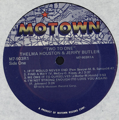 Thelma Houston & Jerry Butler : Two To One (LP, Album)