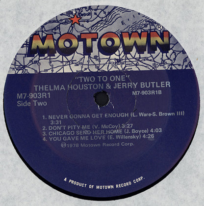 Thelma Houston & Jerry Butler : Two To One (LP, Album)