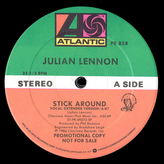 Julian Lennon : Stick Around (12", Promo)