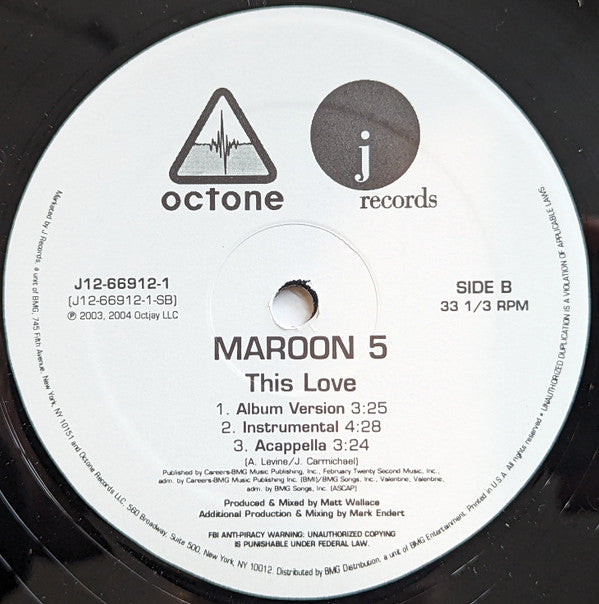 Maroon 5 : Sunday Morning (12")