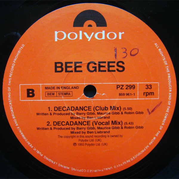 Bee Gees : For Whom The Bell Tolls (12", Single)