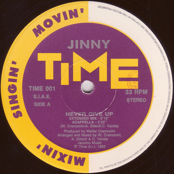 Jinny : Never Give Up (12")