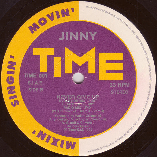Jinny : Never Give Up (12")