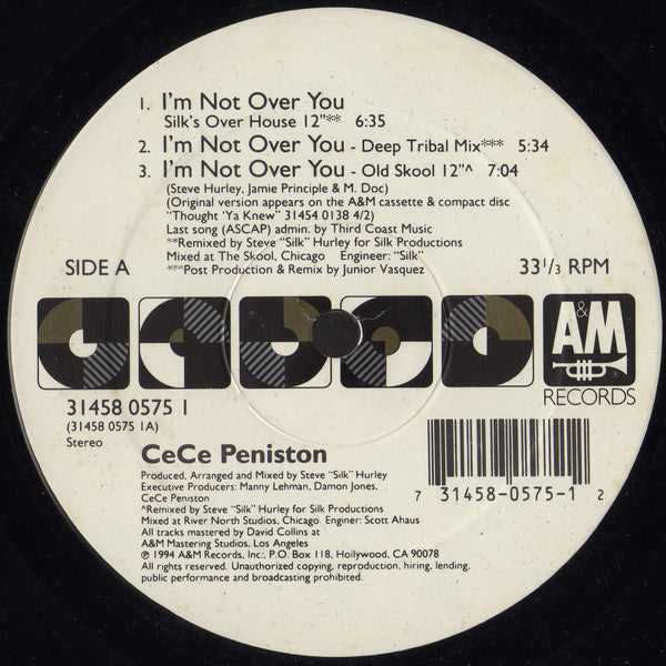 CeCe Peniston* : I'm Not Over You (12")