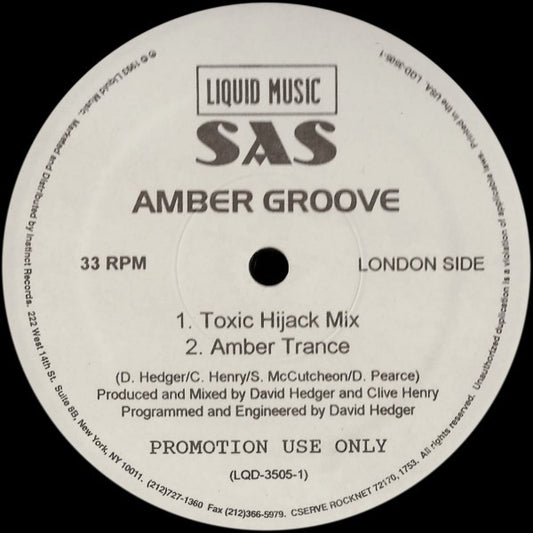 SAS : Amber Groove (12", Promo)