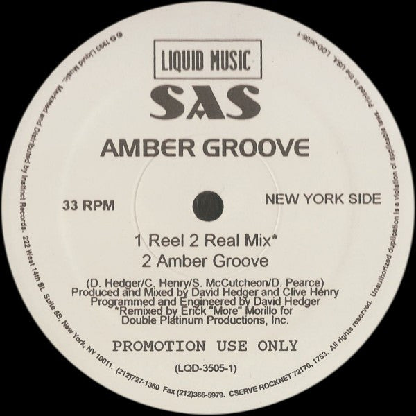 SAS : Amber Groove (12", Promo)