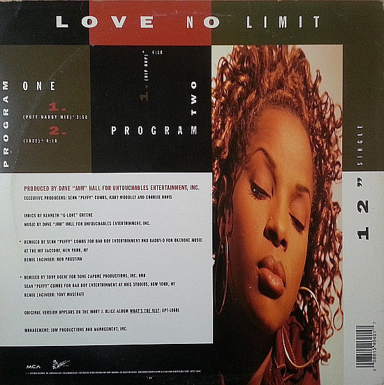 Mary J. Blige : Love No Limit (12", Single)