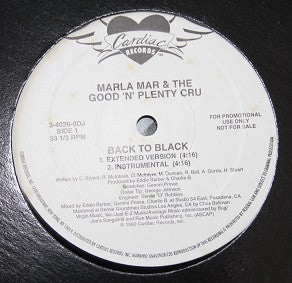 Marla Mar & The Good 'N' Plenty Cru : Back To Black (12", Promo)