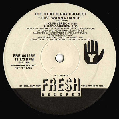 The Todd Terry Project : Just Wanna Dance / Weekend (12", Promo)