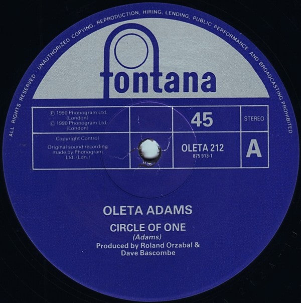 Oleta Adams : Circle Of One (12")