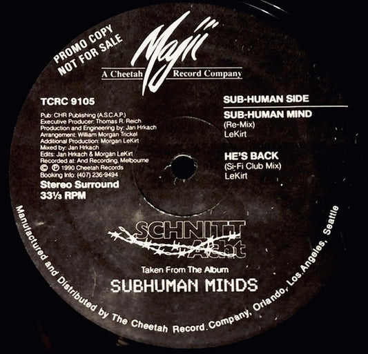 Schnitt Acht : Subhuman Minds (12", Single, Promo, Ste)