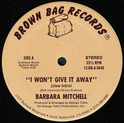 Barbara Mitchell : I Won't Give It Away (12", Single)