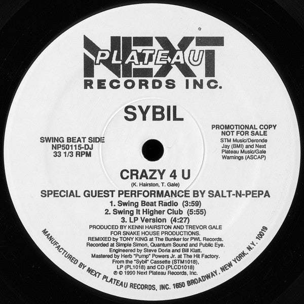 Sybil : Crazy 4 U (12", Promo)