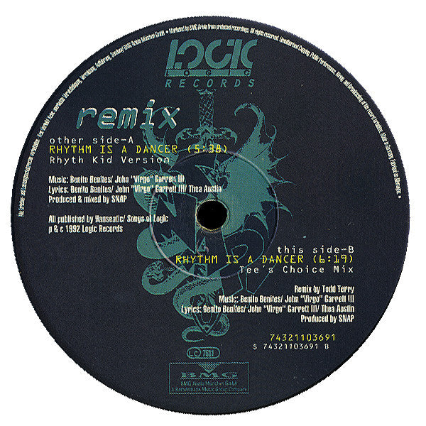 Snap! : Rhythm Is A Dancer (Remix) (12")
