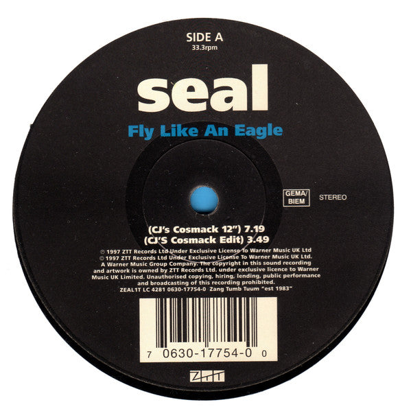 Seal : Fly Like An Eagle (CJ Macintosh's Most Modern Mixes) (12", Single)