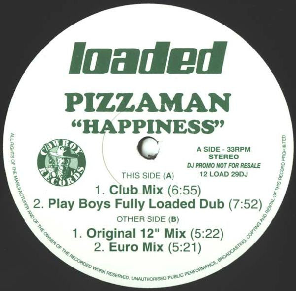 Pizzaman : Happiness (12", Promo, Gre)