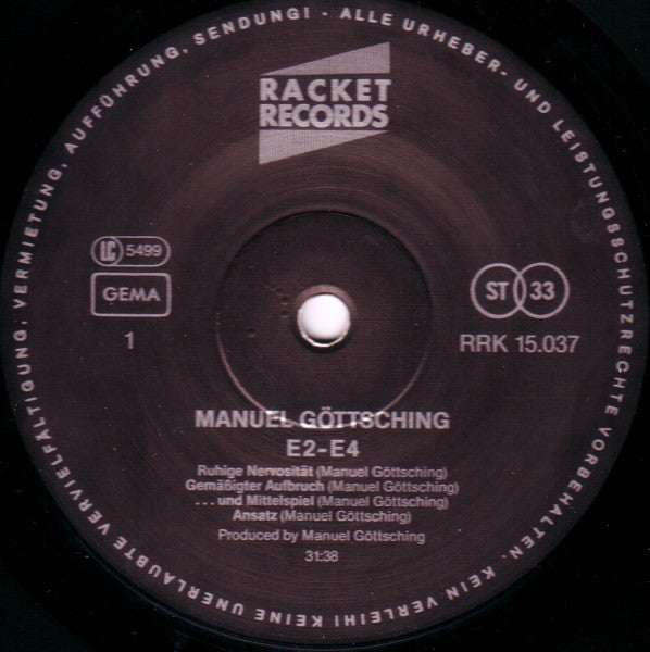 Manuel Göttsching : E2-E4 (LP, Album, Bla)