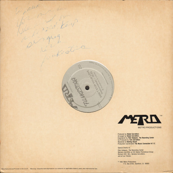 Funkestra (2) : Don't Stop Your Love (12")