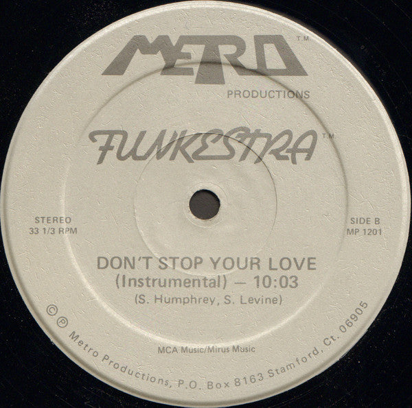 Funkestra (2) : Don't Stop Your Love (12")