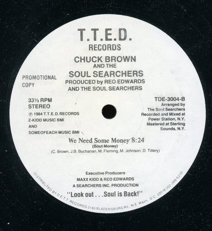 Chuck Brown And The Soul Searchers* : We Need Some Money (12", Promo)